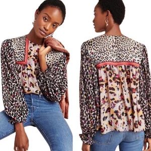 NWT Anthropologie Blank London Joelle Peasant Top